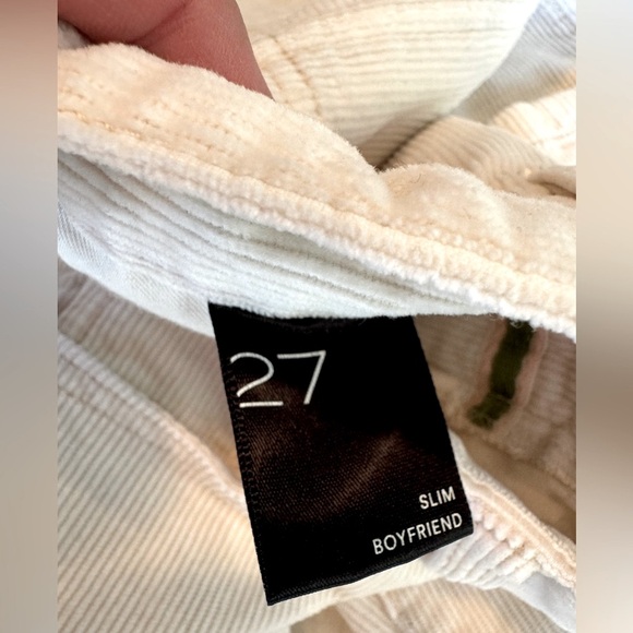 Anthropologie Pilcro Cream Pants Slim Boyfriend Size 27 - Picture 11 of 12